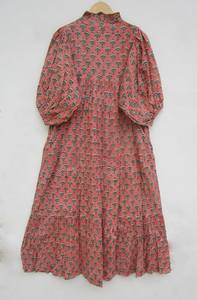 Colección 2023, venta al por mayor, vestido Maxi de rayón con tinte de corbata, cuello en V, mangas completas, Sexy, ajuste holgado, abertura lateral, botón, ropa de fiesta, Primavera - Product Image 2