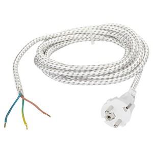 Collegamento tessile per dispositivi bianco / argento 3 m - Product Image 1