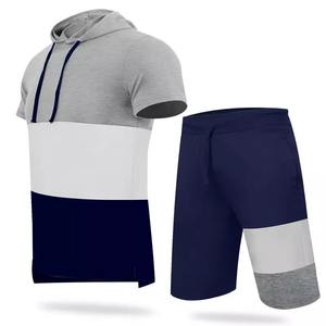 Conjunto de ropa deportiva transpirable personalizado para hombre, conjunto de pantalón corto, chándal de dos piezas, Sudadera con capucha - Product Image 5