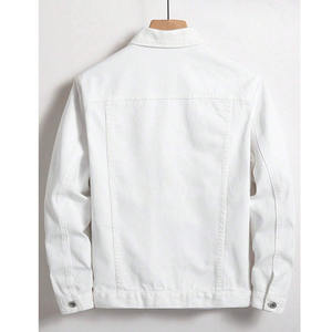 Veste en jean streetwear pour hommes nouvelle mode col rabattu boutonné vêtements d'extérieur et manteaux en jean avec poches avant pour hommes - Product Image 2