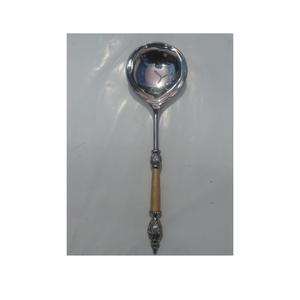 Cuillère de service à salade en aluminium et acier inoxydable avec revêtement en émail pour ustensiles de cuisine et vaisselle à faible coût - Product Image 1