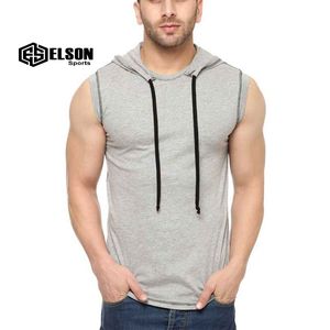 เสื้อกล้ามออกกำลังกายผ้าฝ้ายระบายอากาศได้ดีสำหรับผู้ชายเสื้อกล้ามเล่นฟิตเนสกล้ามสีทึบสำหรับ100% - Product Image 1