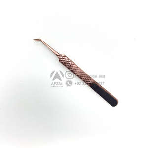 แหนบต่อขนตาปลอมโลโก้สลักโลโก้แหนบปริมาณนาโนจับขนตาเพิ่มทอง45องศา - Product Image 2