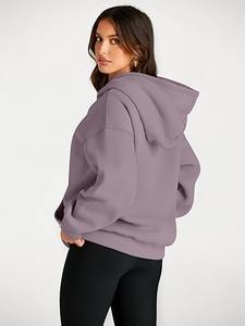 Sudaderas y Hoodies Extra Grandes de Algodón para Mujer, Tejido Casual de Alta Calidad, Transpirable, 280g, con Logotipo Personalizado - Product Image 5