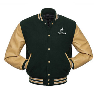 Veste de baseball d'hiver pour homme de haute qualité avec broderie personnalisée, patchs en chenille, manches en cuir écologique, logo personnalisé - Product Image 2