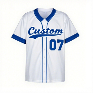 Nouveau style uniforme de baseball personnalisé, qualité supérieure, couleur unie, 100% polyester, séchage rapide, respirant, pour équipe sportive et fitness - Product Image 3