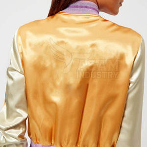 Veste en satin pour femmes, élégante, légère, tissu lisse, look tendance pour femmes - Product Image 3