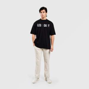 Camiseta Deportiva Champion Basic Negra, 100% Algodón Jersey 240g, con Características de Compresión, Bordado Personalizado y Serigrafía - Product Image 4