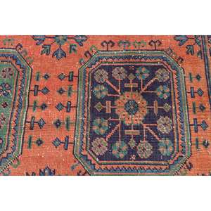 4.1x10.9 ft Rug, <b>Runner</b> Vintage Rug, <b>Red</b> Floral Rug - Product Image 5