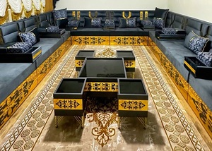 Conjunto de Sala de Estar Tradicional Árabe Majlis |   Mueble Modular Extensible y Plegable con Tapicería de Tela |   Personalizable |   Envío Gratuito a Todo el Mundo | - Product Image 1