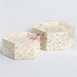 Base para Pastel Hecha a Mano con Núcleo de Bambú y Madreperla, No Tóxica, Ecológica, para Decoración de Mesa de Postres en Ramadán, Procedente de Vietnam - Product Image 3