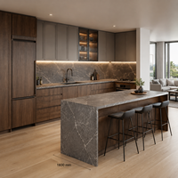 Gabinetes de Cocina Premium YIERHONE para Apartamentos, Estilo Moderno con Puertas Shaker, Pedidos al por Mayor para Desarrolladores de Viviendas Multifamiliares