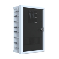 Boîtier en plastique ABS/PC 250x375x126 mm, boîte à compteurs encastrée, monophasé/triphasé, capacité 9 MCB, IP40, blanc