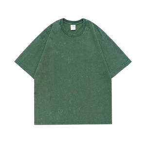 Venta al por mayor Shaka Wear Vintage Oversized Camiseta de cuello redondo para hombres Camiseta de manga corta Básico Color sólido Lavado ácido Pullover Camisetas - Product Image 4