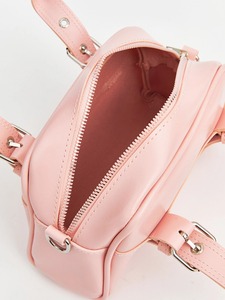 OEM ODM Private Label Custom Logo Pink <b>Mini</b> Boston Bowling Bag Women's PU Leather Top Handle Shoulder Bag Manufacturer - Product Image 3
