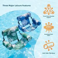 Chaise longue gonflable Marazual Tropical Leaf pour piscine, en PVC, pour adultes, modèle MY-S-3219, fabriquée en Chine