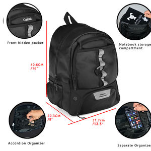 Bolsa de equipo deportivo escolar personalizada nuevo logotipo elegante mochila de baloncesto impermeable Unisex cremallera malla de poliéster conveniente viaje - Product Image 6