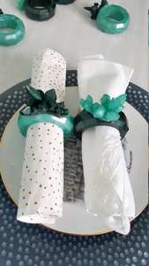 Ronds de serviette en rotin Décor de table en osier Ronds de serviette élégants pour table à manger - Product Image 4