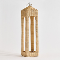 Lanterne en rotin écologique tressée à la main, porte-bougie chauffe-plat, ornement, accessoires de décoration intérieure, taille personnalisée OEM/ODM