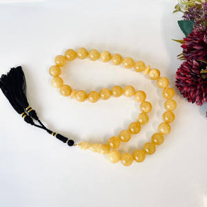 ลูกประคำอำพันบอลติกสีเหลืองธรรมชาติ, ลูกประคำอิสลาม, มิสบาฮะห์ 33 เม็ด - Product Image 5