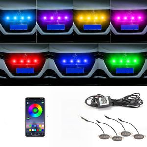 4ชิ้น64สีไฟ LED กระจังหน้ากันชนชุดไฟตกแต่งติดตั้งบนตะแกรงรถ - Product Image 3