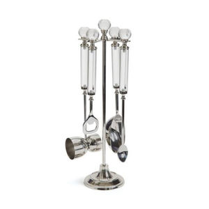 Juego de Herramientas de Barra de Plata con Mango en Forma de Diamante con Base, Kit de Cócteles de Lujo, Perfecto para Bares Caseros, Restaurantes y Fiestas, de la India - Product Image 5