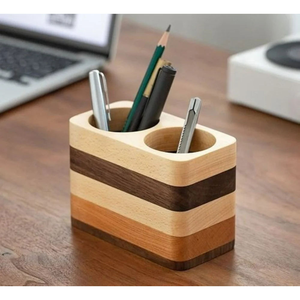 Vase de table en bois moderne, best-seller, forme ajustable et personnalisable, pour les institutions, les bureaux, les écoles, la maison, le bureau, décoration - Product Image 5