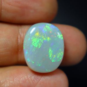 13.00 carat naturel australien vert opale de feu Cabochon poli changement de couleur cristal pierre précieuse en vrac pour la fabrication de bijoux - Product Image 4