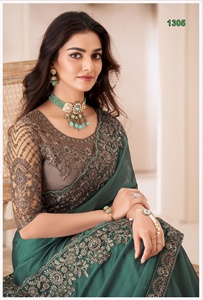 Saree en satin de soie doux de créateur, tissu fantaisie et chemisier en soie fantaisie, style traditionnel, fêtes de mariage, vêtements pour femmes de haute qualité - Product Image 2