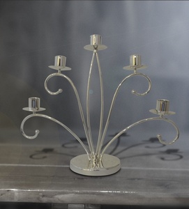 Candelabro de Metal de aluminio para decoración de bodas, juego de centro de mesa, precio más barato - Product Image 4