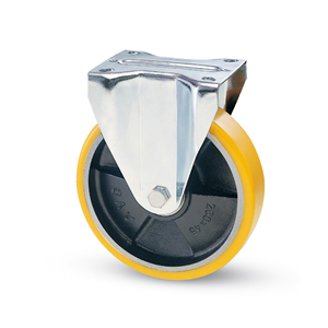 Ruota Fissa per Carrelli in Poliuretano Art.22a Diam. 125 mm - Piastra 100x85 mm - Product Image 1