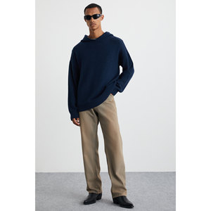 เสื้อสเวตเตอร์โอเวอร์ไซส์ GRIMELANGE Gondor สำหรับผู้ชาย รุ่น Temiz Yuzeyli Kapsonlu Orta Kalinlikta Knitwear - Product Image 4