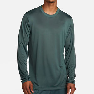 Manufacturer Custom Logo Screen Print Sublimation Embroidered Round Neck Long Sleeve <b>Shirt</b> <b>for</b> <b>Men</b> 100% Cotton Polyester <b>Shirt</b> - Product Image 1