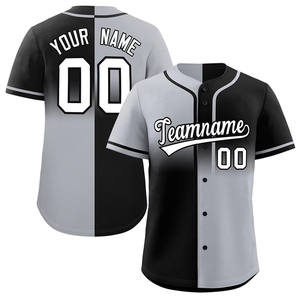 Camiseta de béisbol Nombre personalizado Número Ropa deportiva transpirable Equipo Uniforme Malla de poliéster Ligero Logotipo personalizado Cuello en V Alta calidad - Product Image 1
