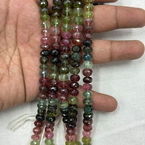 Cuentas Redondas Facetadas de Turmalina Multicolor Natural de 7mm y 9mm, Mezcla de Colores Premium, Alta Calidad, Más de 50 Años de Experiencia para la Fabricación de Joyas - Product Image 2