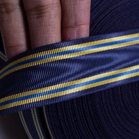 Ruban de tablier maçonnique bleu ciel effet moiré en gros-grain viscose écologique vendu au mètre, taille personnalisée pour cérémonies