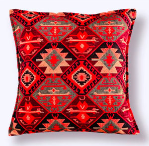 Housse de coussin décorative en kilim carré moderne, faite à la main, écologique, en laine tissée, broderie 3D, réversible, lavable, fermeture à glissière - Product Image 3