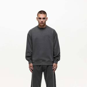 Fashionable Washed <b>Grey</b> <b>Sweatshirt</b> with Soft Fabric and Relaxed Fit Perfect for Everyday Style and Layering - Product Image 3