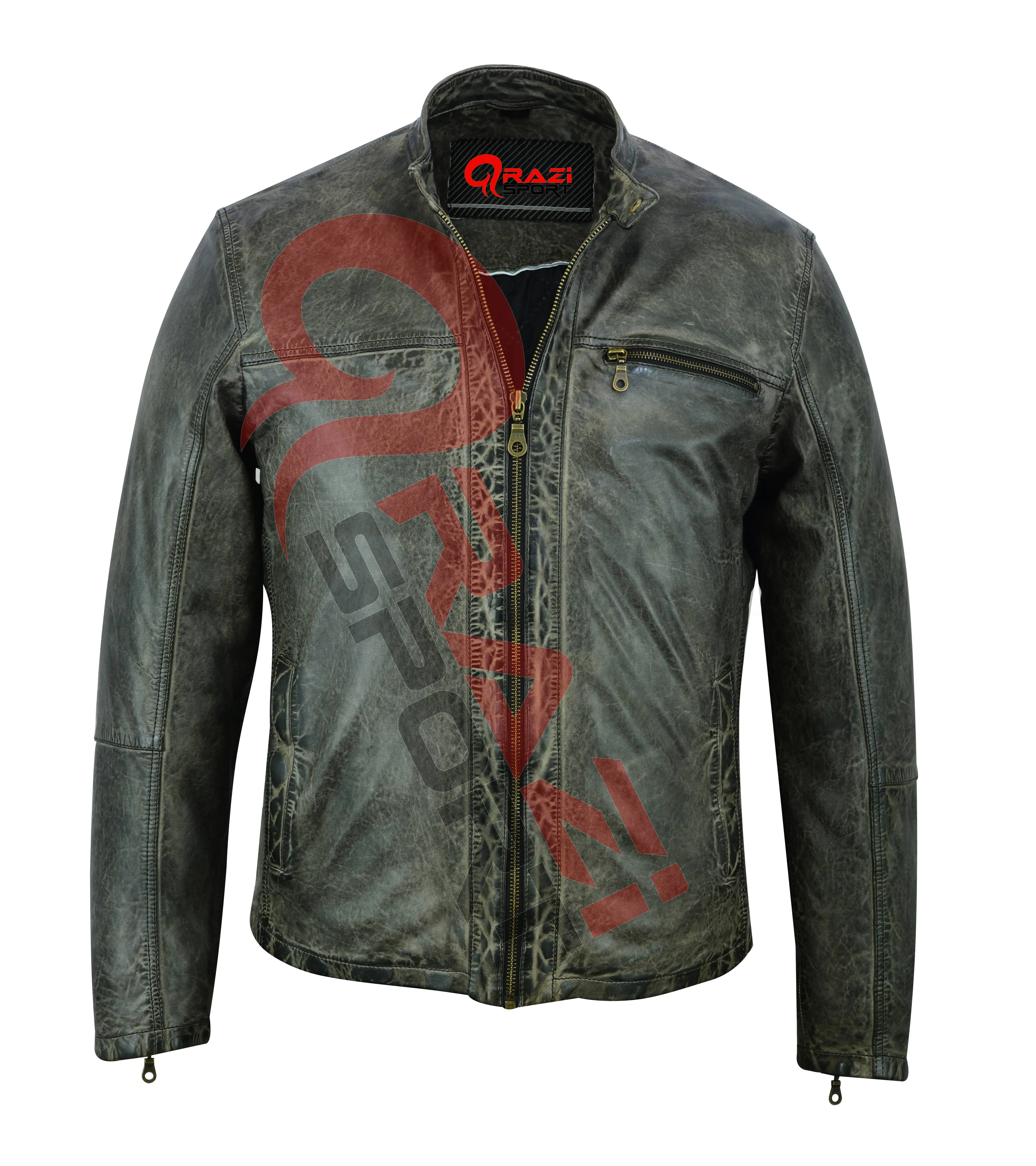 Leather Jacket For Women New Trend Customized Size Genuine Leather Customize Print Logo Full Sleeve Bottom Zipper