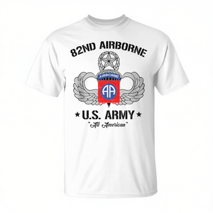 Camiseta de paracaidista estadounidense de la 82ª División Aerotransportada All American Proud, ropa promocional premium - Product Image 2