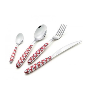 Ensemble de 4 couverts en acier inoxydable, idéal pour la cuisine, café de table, usage domestique, couverts plaqués couleur or, poignée de couleur noire, design supérieur - Product Image 5