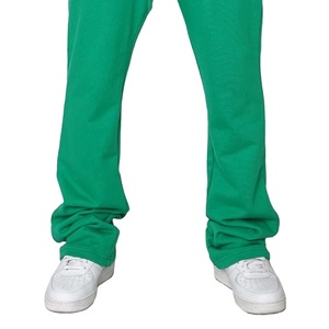 Streetwear Flare Jogger Pants Men French Terry Wide Leg Casual Sweatpants Gym Training Bottom Custom OEM Private Label Factory - Product Image 6