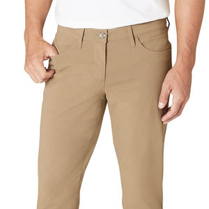 กางเกงผู้ชายทรงตรงแบบลำลองแบบพอดีตัวแห้งเร็ววัสดุผ้าใบระบายอากาศได้กระดุมกลางเอวปิดบินทำจากโรงงาน - Product Image 3