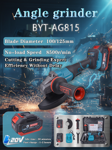 เครื่องเจียร<span class=keywords><strong>ไฟฟ้า</strong></span>ไร้สาย BIYOTI รุ่นมืออาชีพ ขนาด 125 มม. แบบไร้แปรงถ่าน พร้อมปุ่มควบคุมความเร็วแบบปรับได้ แบตเตอรี่ลิเธียม 3.0Ah - Product Image 4