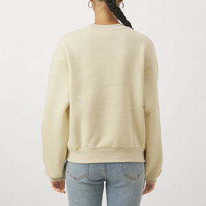 Sudaderas de Alta Calidad para Mujer, Ligeras, Estilo Urbano, 100% Algodón, Forro Polar Ecológico, Resistentes al Viento, Hombros Caídos, con Logotipo Personalizado - Product Image 3