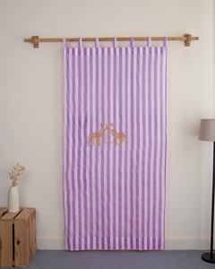 New Latest Collection of Handmade Striped Printed <b>Curtain</b> Set Beautiful Light Sheer <b>Curtain</b> Set - Product Image 3