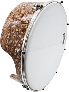 กลอง Gawharet El Fan ขนาด 16 นิ้ว รุ่น Professional Wood Bandir Bendir Dof Daf พร้อมหนังกลอง Power Beat รุ่น DOF11 - Product Image 1