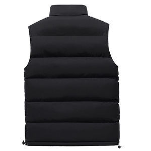 Chaqueta acolchada personalizada para hombre, abrigo ligero resistente al agua, con capucha, sin mangas, brillantes, para invierno - Product Image 2