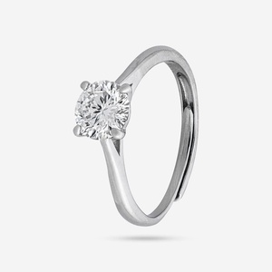92.5 Silver <b>Finger</b> <b>Ring</b> with Diamond Cluster Rhodium Plated Animal Pattern Engagement Jewelry - Product Image 6