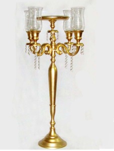 Centros de Mesa para Bodas, Candelabros Antiguos Dorados con Florero, Portavelas de Metal Hecho a Mano para Decoración de Fiestas - Product Image 2